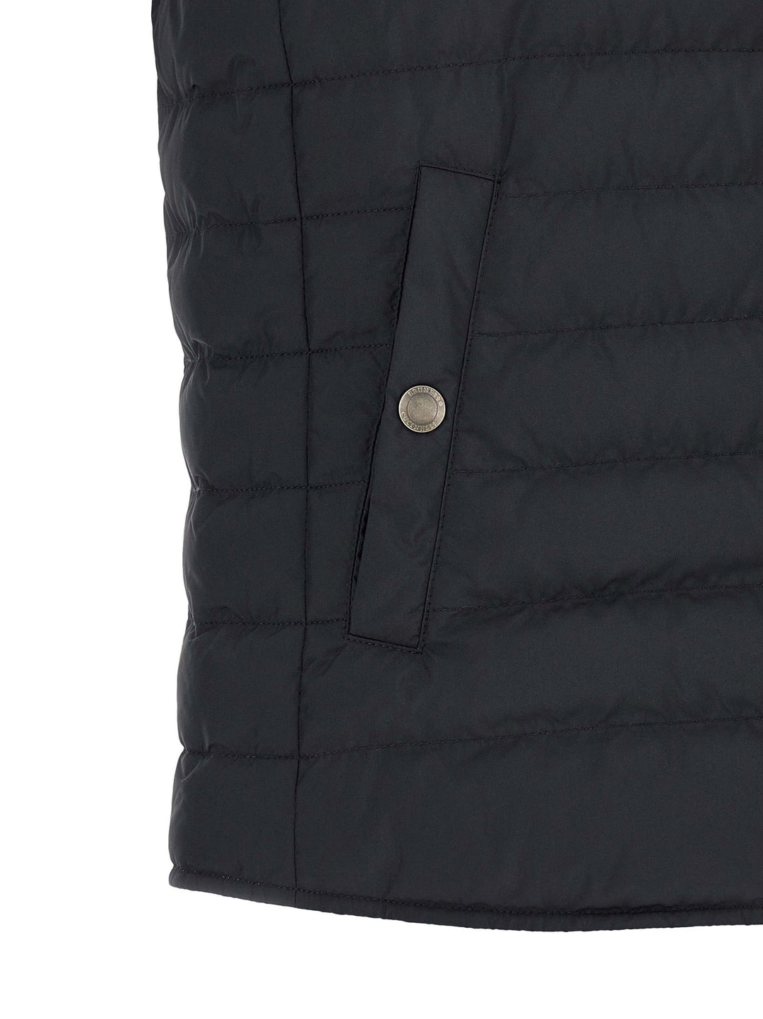 Men’s Brunello Cucinelli Blue Polyester Sleeveless Jacket