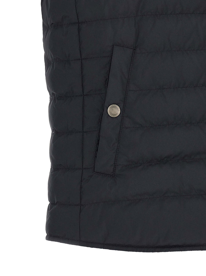 Men’s Brunello Cucinelli Blue Polyester Sleeveless Jacket