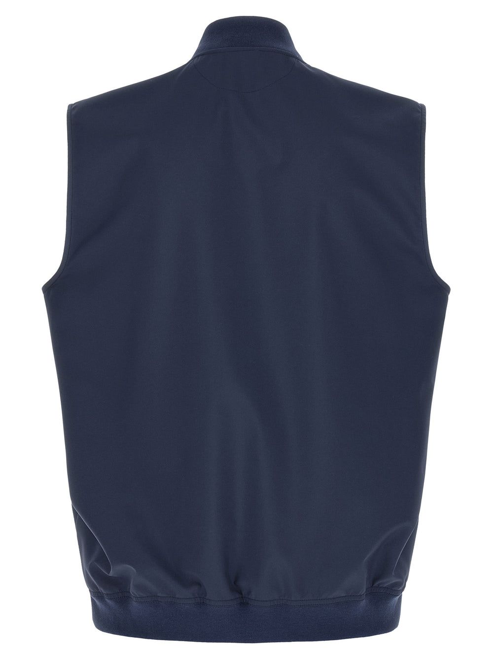 Men’s Brunello Cucinelli Blue Polyester Sleeveless Jacket