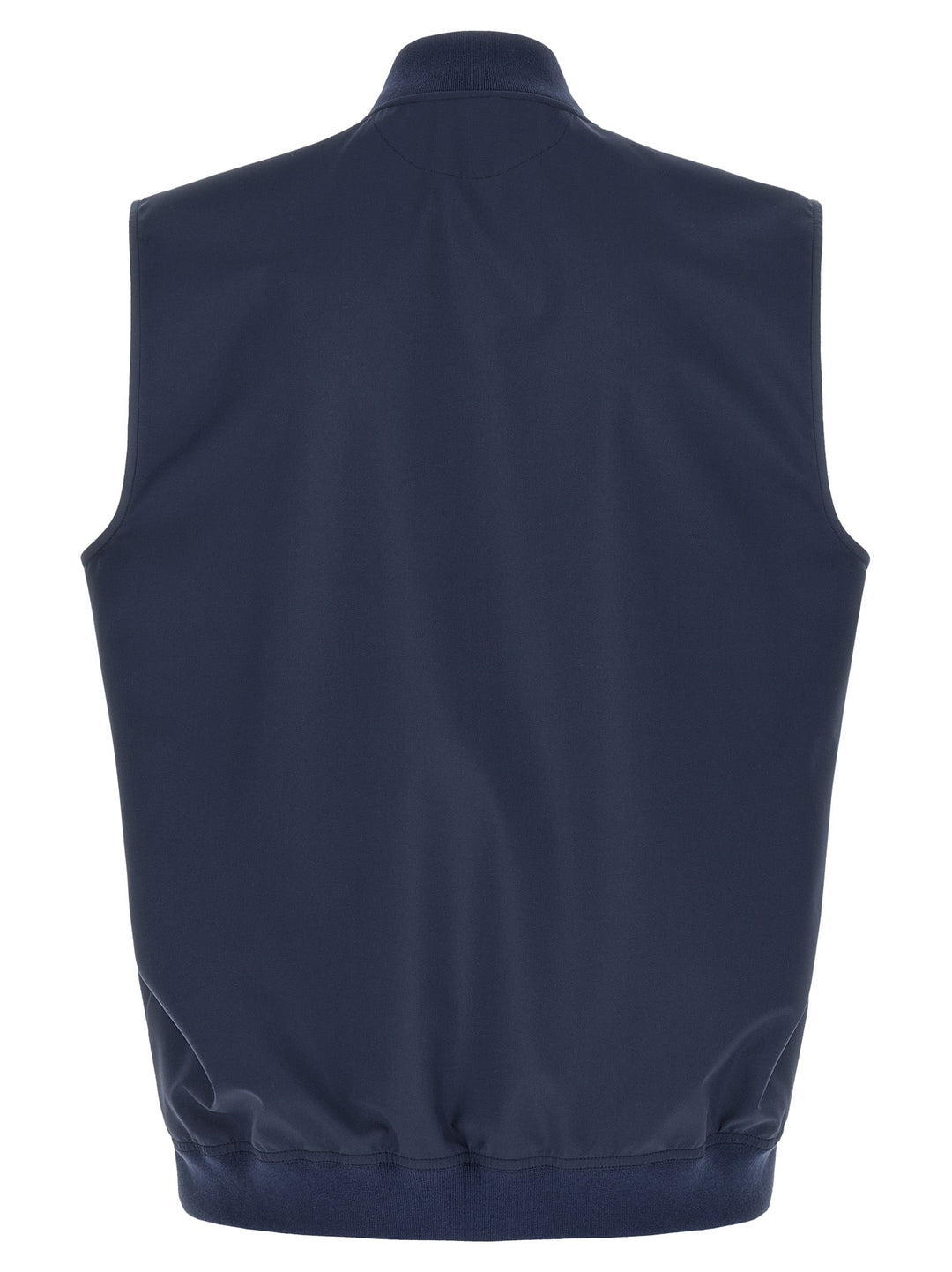 Men’s Brunello Cucinelli Blue Polyester Sleeveless Jacket