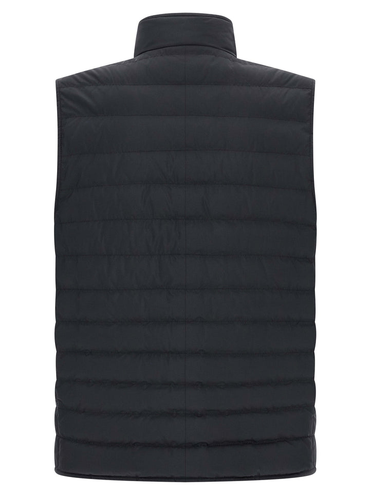 Men’s Brunello Cucinelli Blue Polyester Sleeveless Jacket