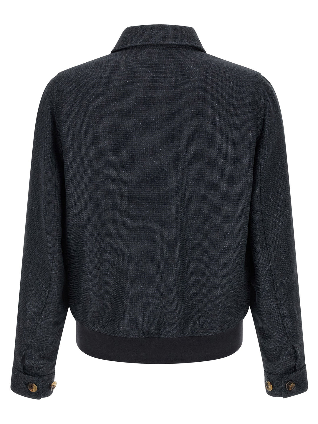 Men’s Brunello Cucinelli Blue Sisal Biker Jacket