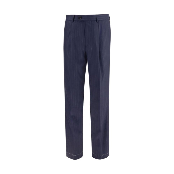 Men’s Brunello Cucinelli Blue Wool Oves Aries Dress Pants