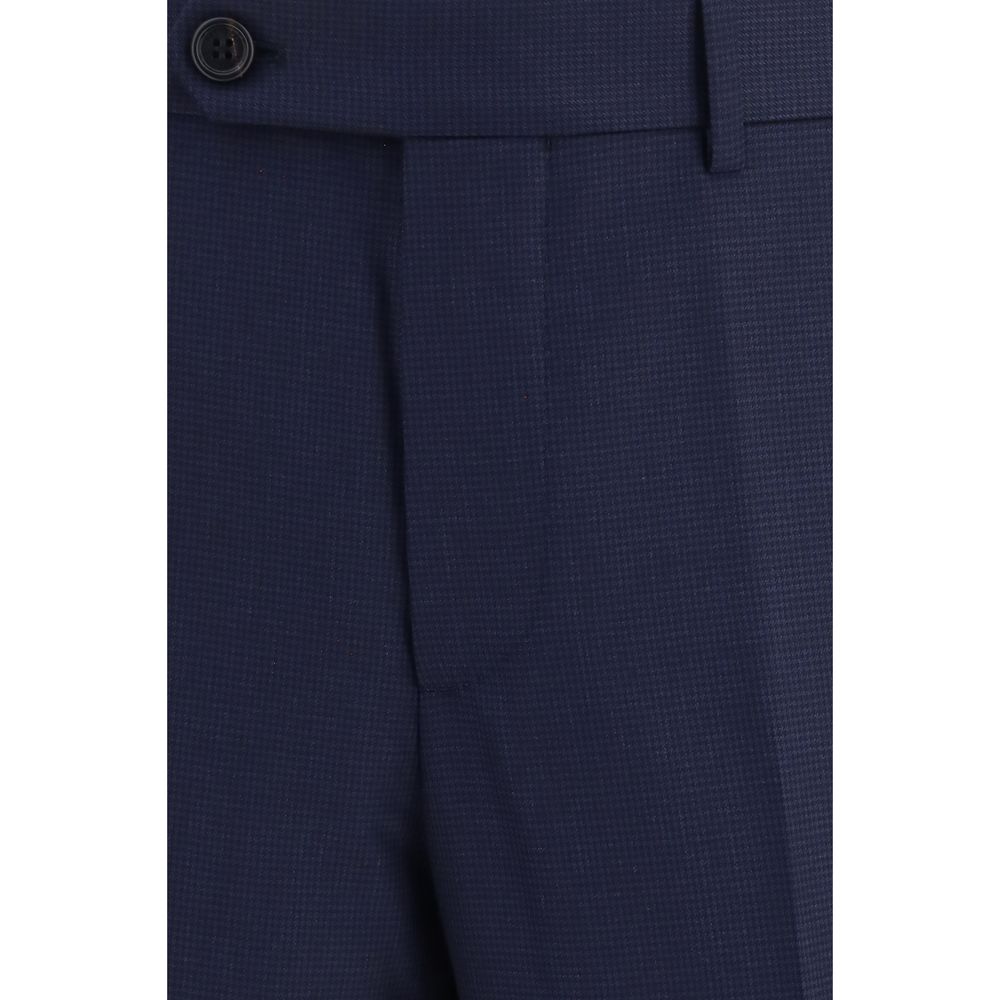 Men’s Brunello Cucinelli Blue Wool Oves Aries Dress Pants