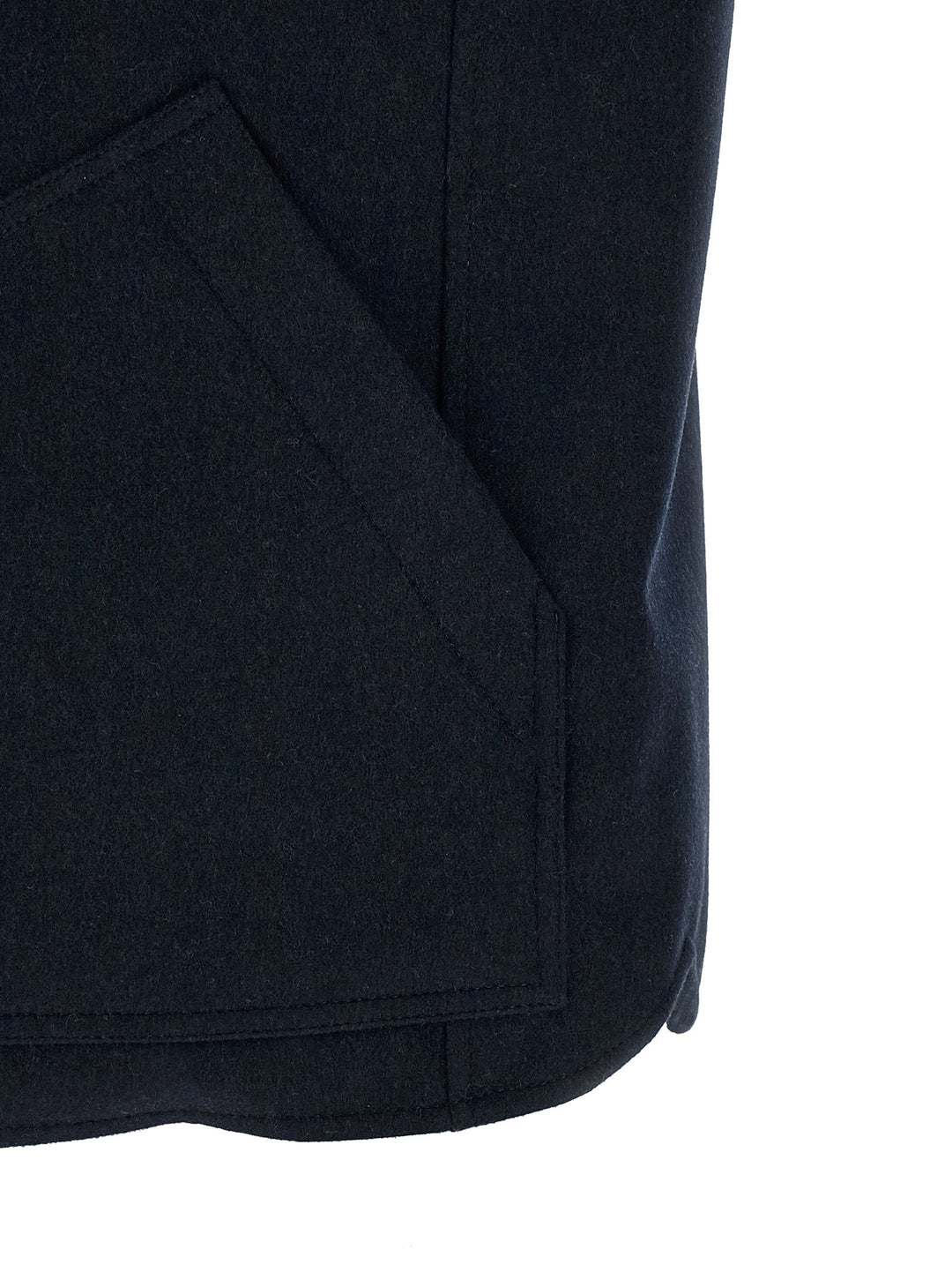 Men’s Brunello Cucinelli Blue Wool Sleeveless Jacket