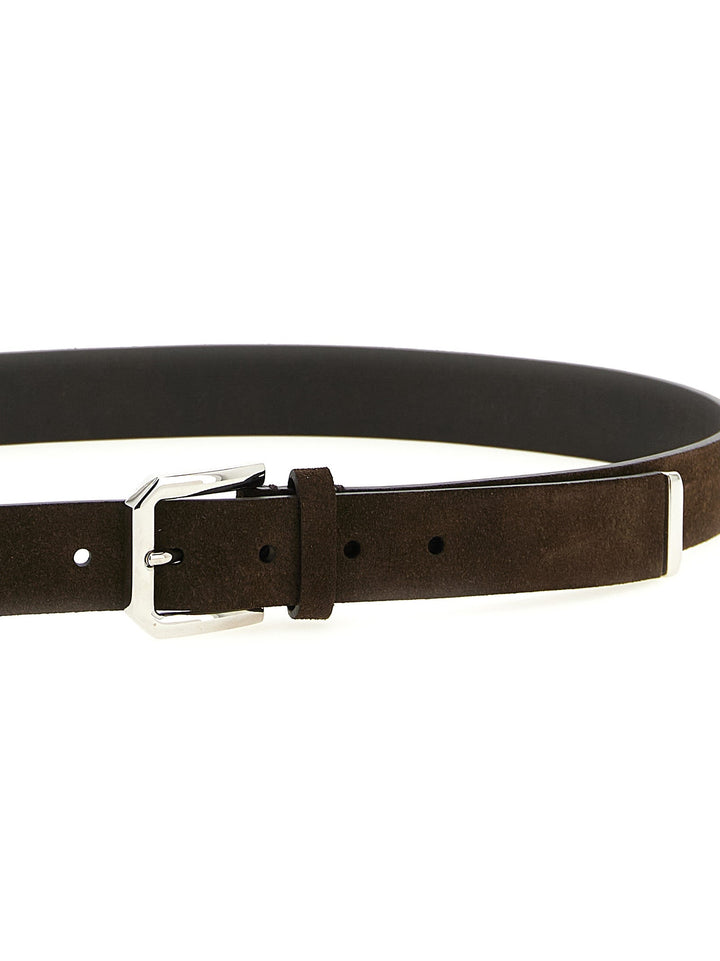 Brunello Cucinelli Brown Bull Skin Regular Belt