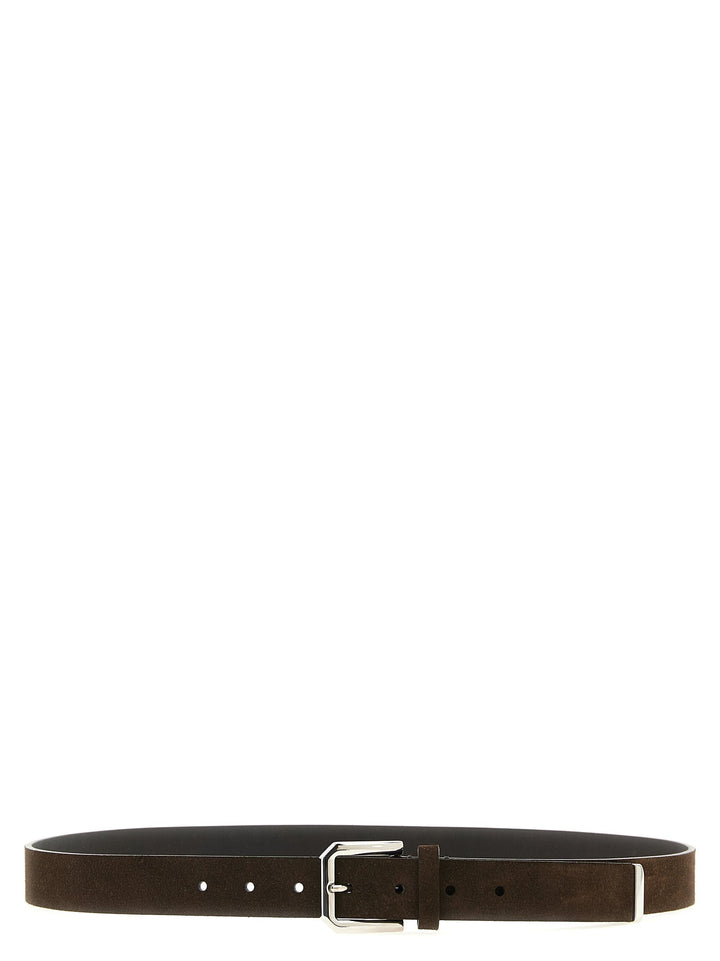 Brunello Cucinelli Brown Bull Skin Regular Belt