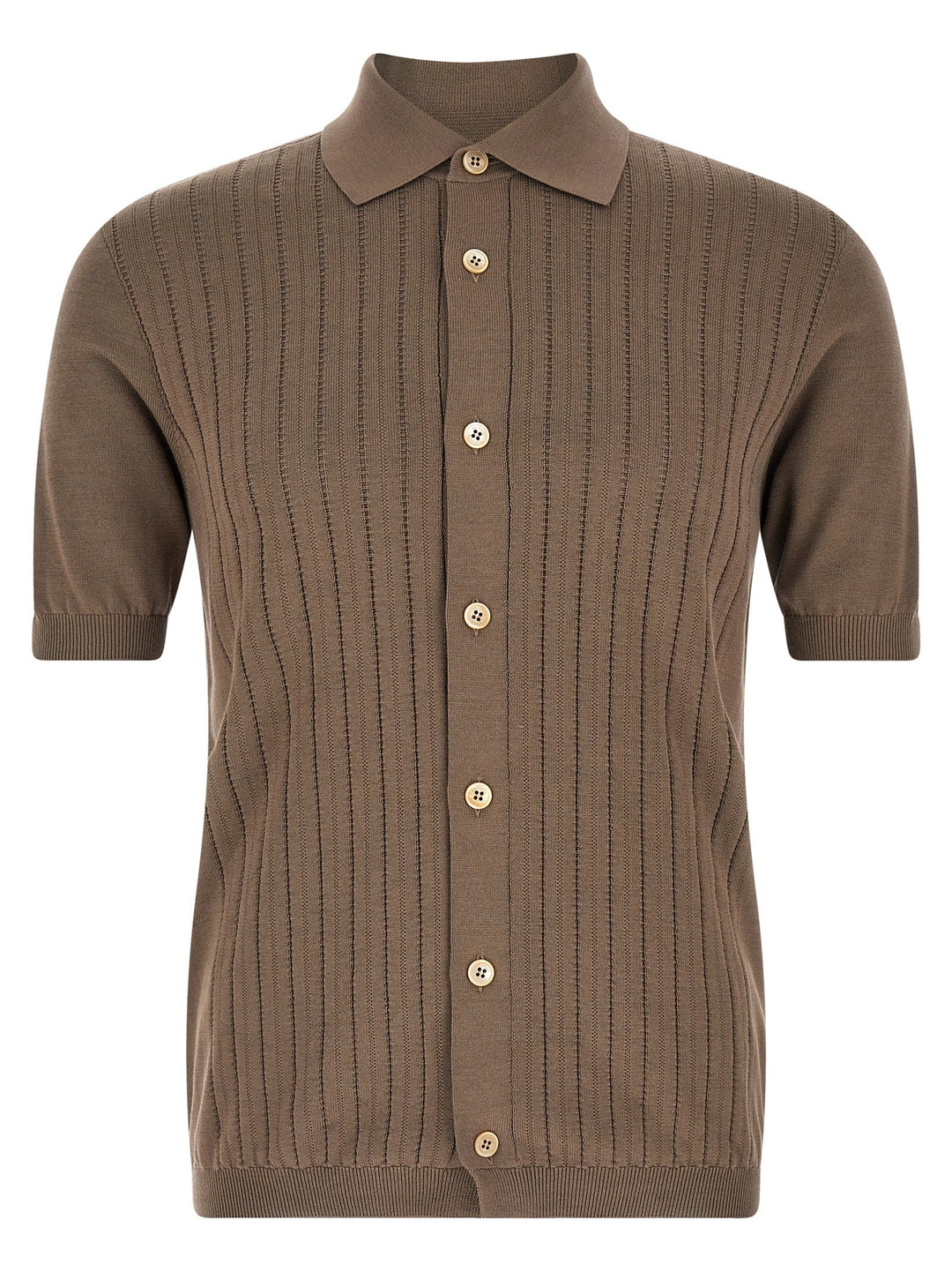 Brunello Cucinelli Brown Cotton Blouse