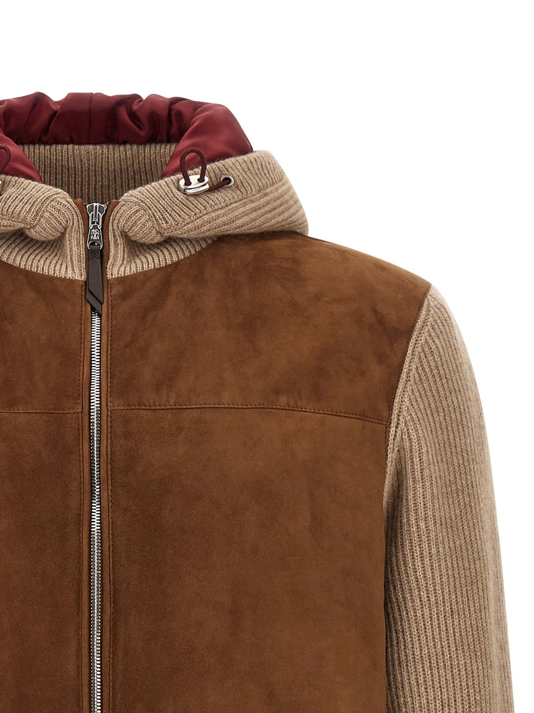 Men’s Brunello Cucinelli Brown Lamb Leather Bomber