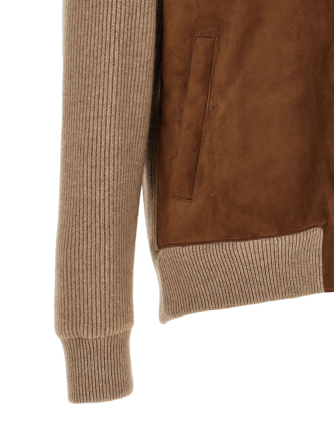 Men’s Brunello Cucinelli Brown Lamb Leather Bomber