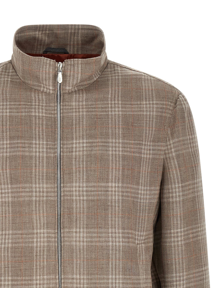 Men’s Brunello Cucinelli Brown Wool Full-length Jacket