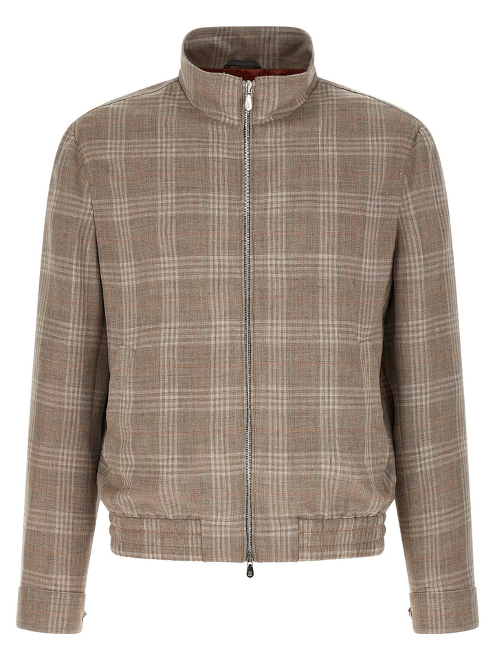 Men’s Brunello Cucinelli Brown Wool Full-length Jacket