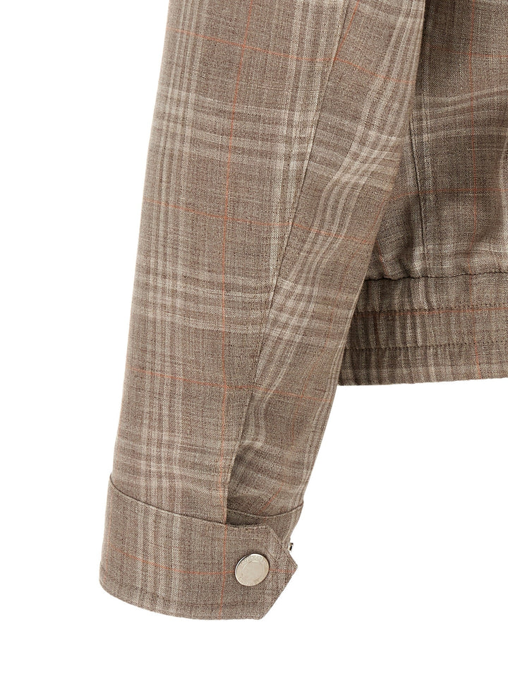 Men’s Brunello Cucinelli Brown Wool Full-length Jacket