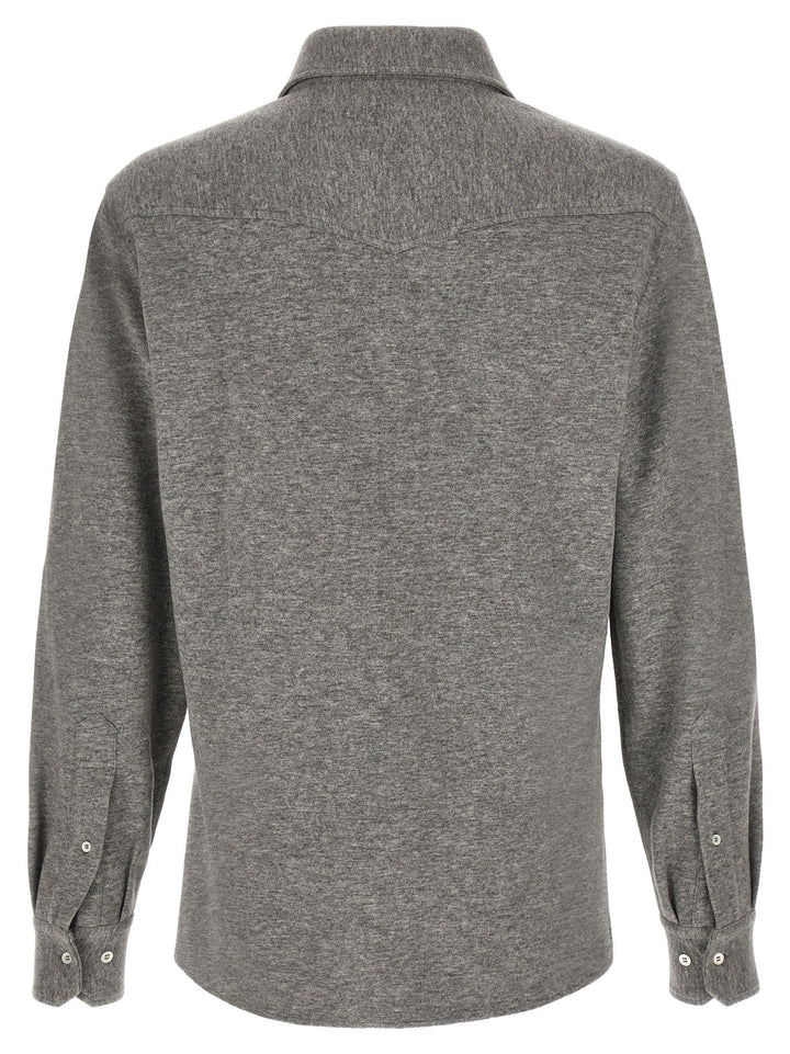 Brunello Cucinelli Gray Cashmere Blouse