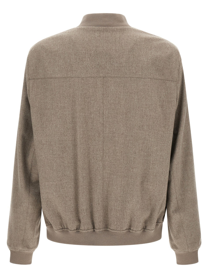 Men’s Brunello Cucinelli Gray Cashmere Bomber
