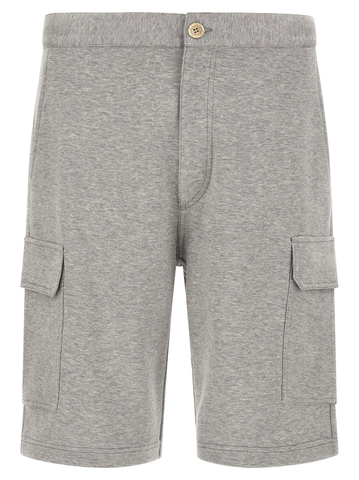Brunello Cucinelli Gray Cotton Bermuda Shorts