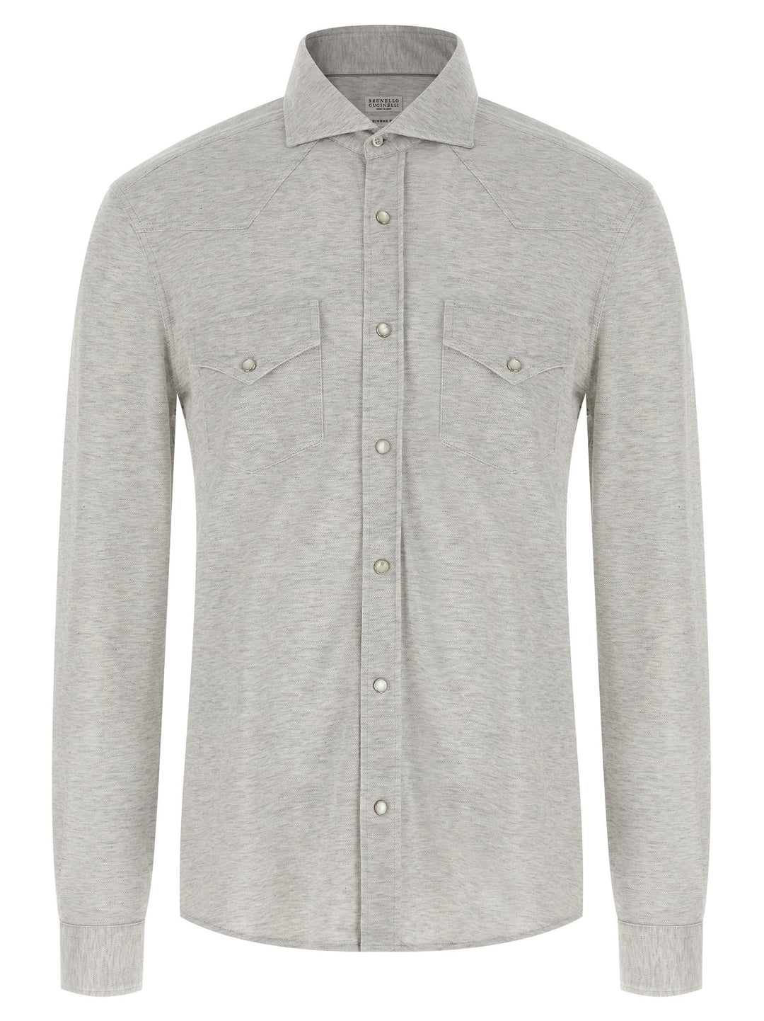 Brunello Cucinelli Gray Cotton Blouse