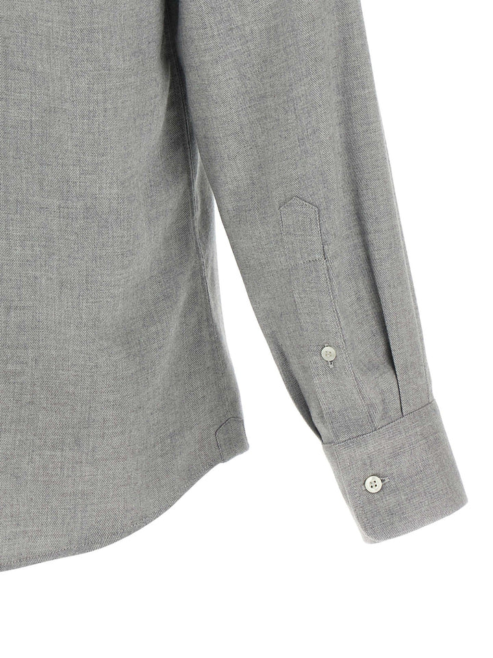 Brunello Cucinelli Gray Cotton Blouse