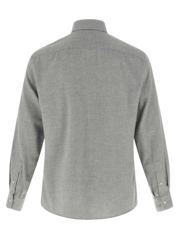 Brunello Cucinelli Gray Cotton Blouse