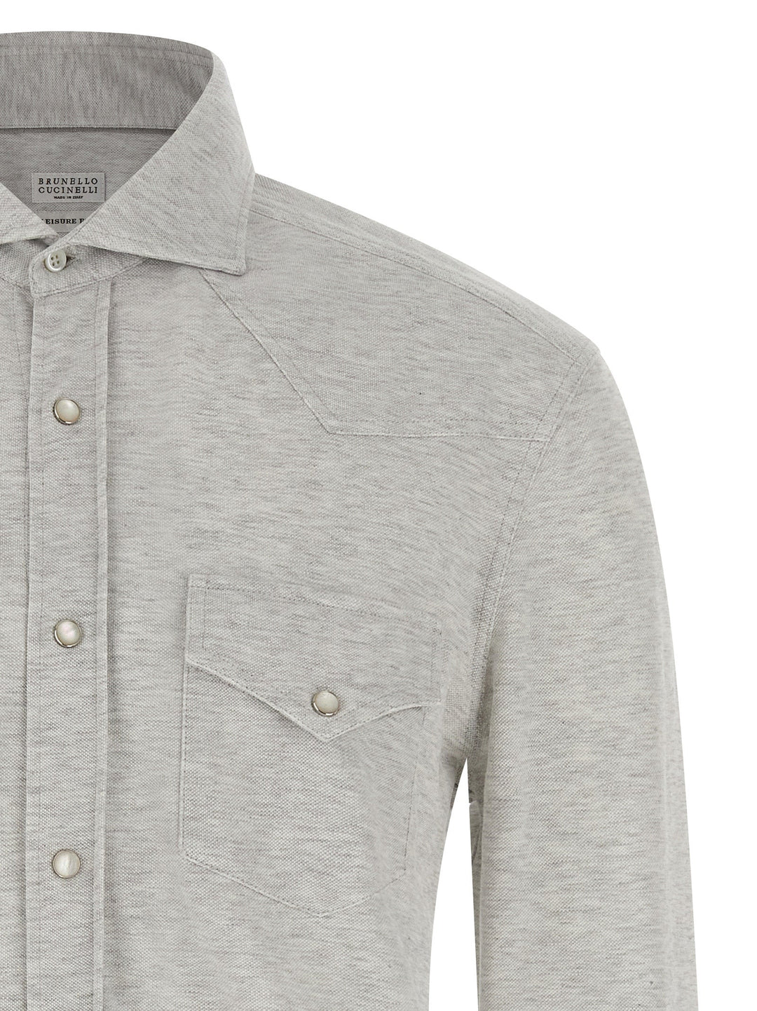 Brunello Cucinelli Gray Cotton Blouse
