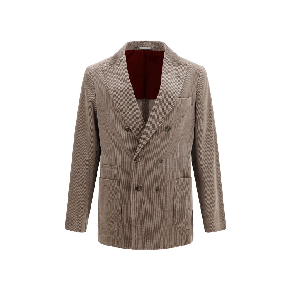 Men’s Brunello Cucinelli Gray Cotton Full-length Jacket