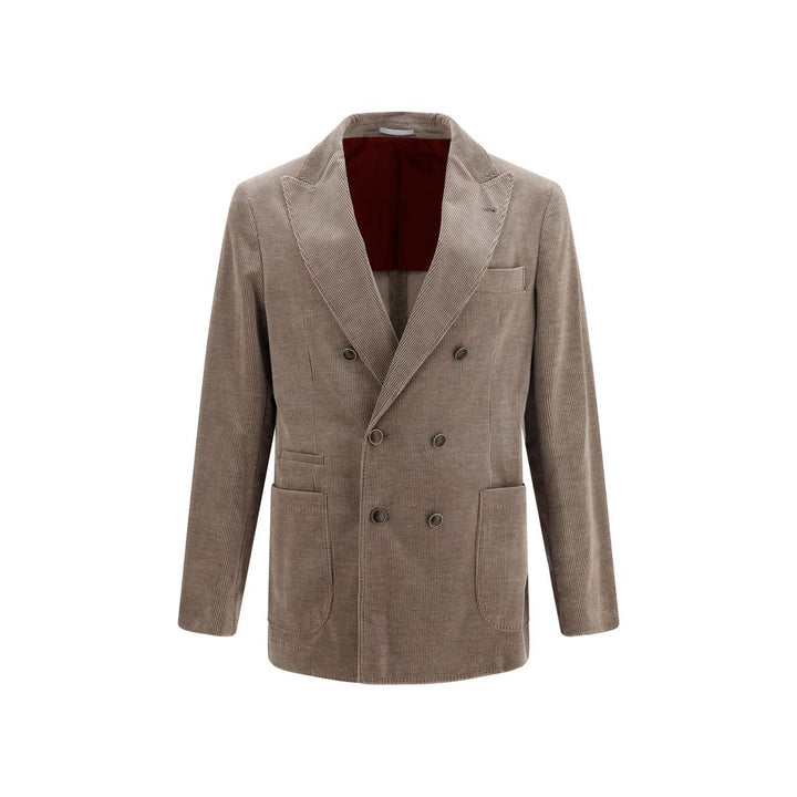 Men’s Brunello Cucinelli Gray Cotton Full-length Jacket