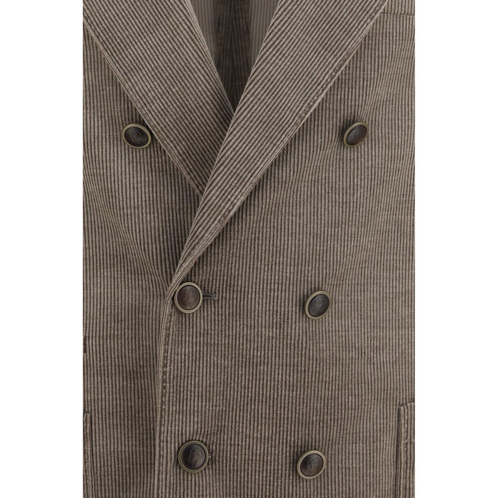 Men’s Brunello Cucinelli Gray Cotton Full-length Jacket