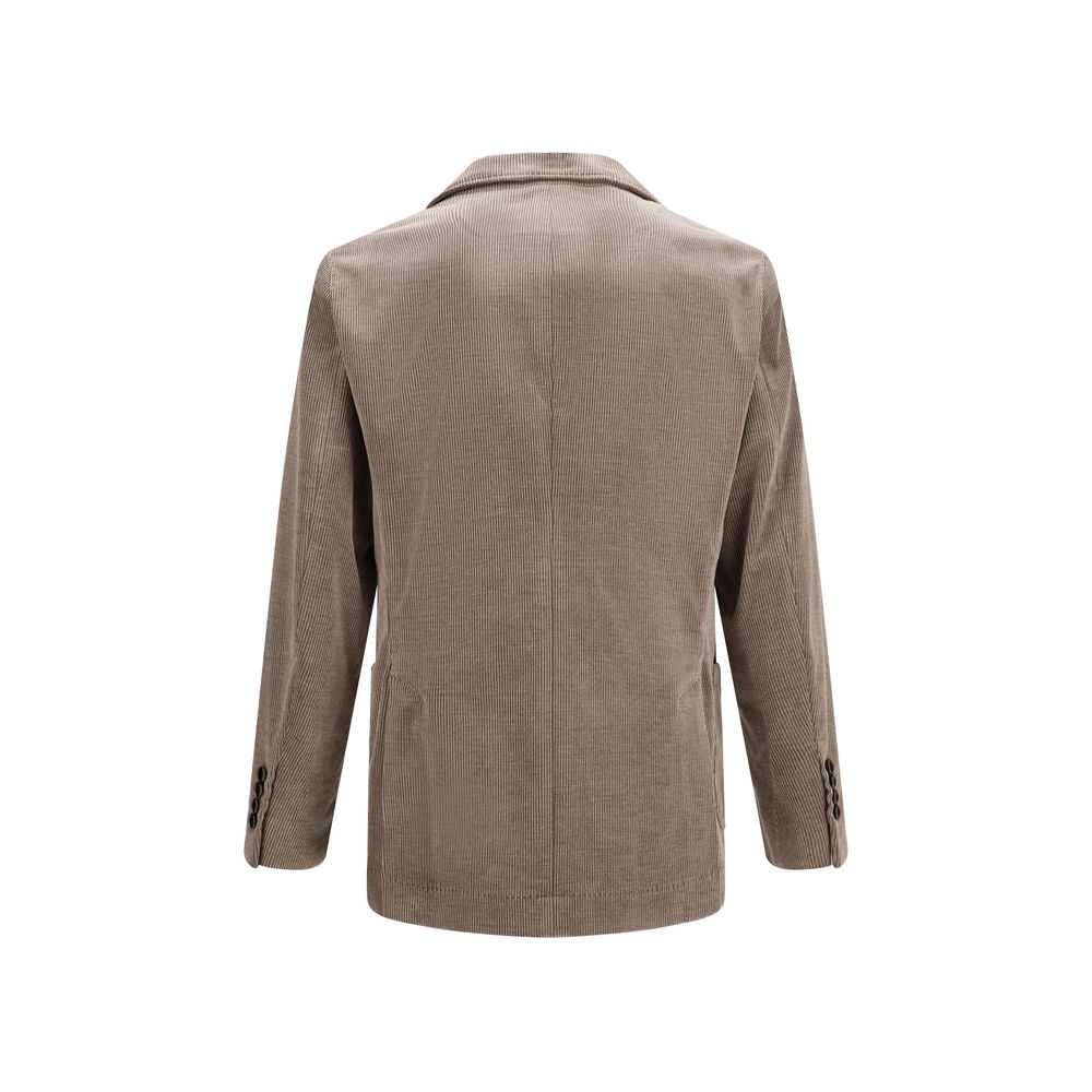 Men’s Brunello Cucinelli Gray Cotton Full-length Jacket