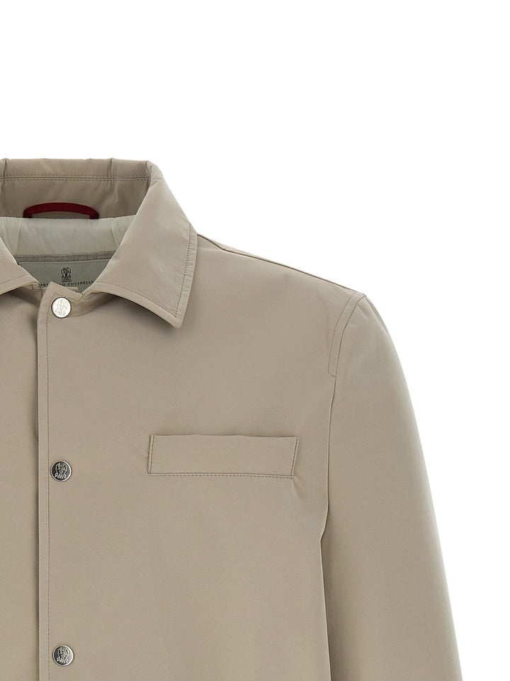 Men’s Brunello Cucinelli Gray Polyester Full-length Jacket
