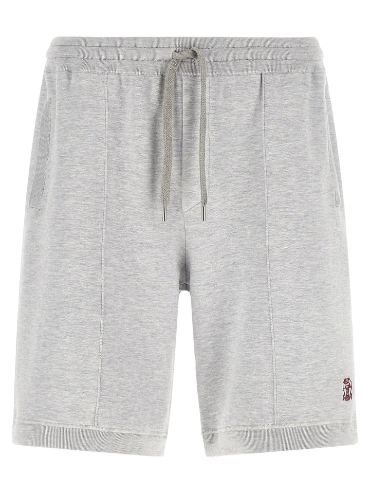 Men’s Brunello Cucinelli Gray Silk Bermuda Shorts