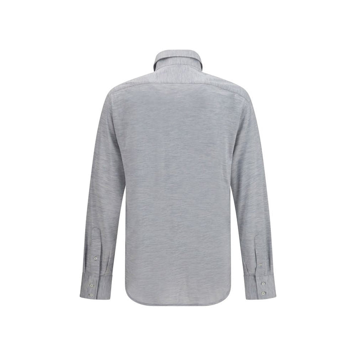 Men’s Brunello Cucinelli Gray Silk Dress Shirt