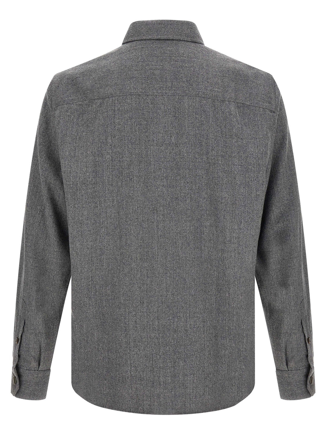 Brunello Cucinelli Gray Virgin Wool Blouse