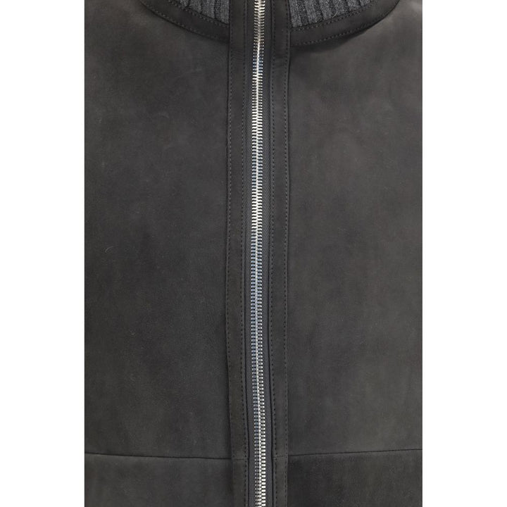 Brunello Cucinelli Gray Wool Oves Aries Full-Length Jacket