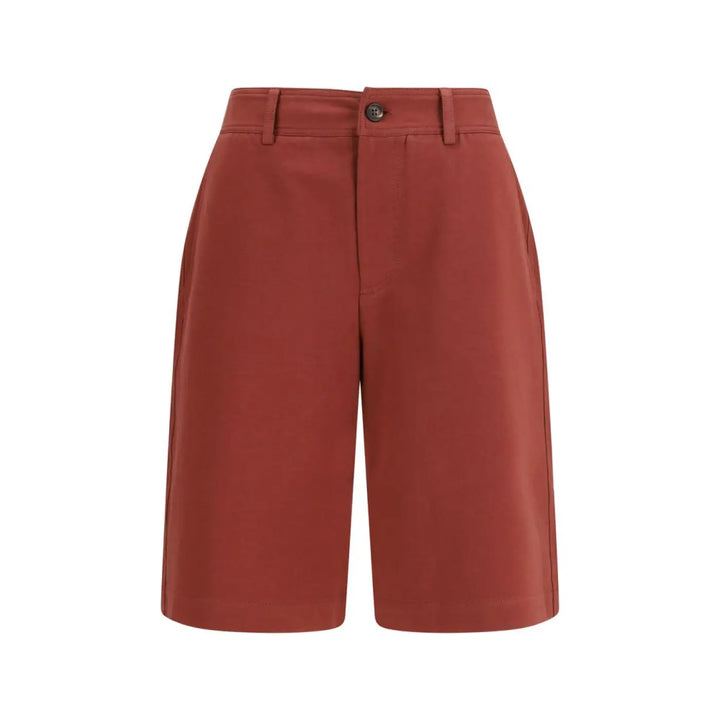 Men’s Brunello Cucinelli Red Cotton Bermuda Shorts
