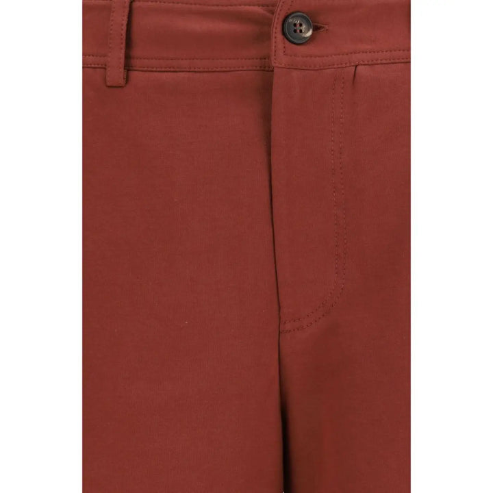 Men’s Brunello Cucinelli Red Cotton Bermuda Shorts