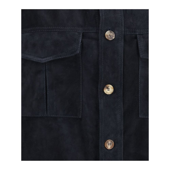 Men’s Brunello Cucinelli Suede Leather Shirt Jacket