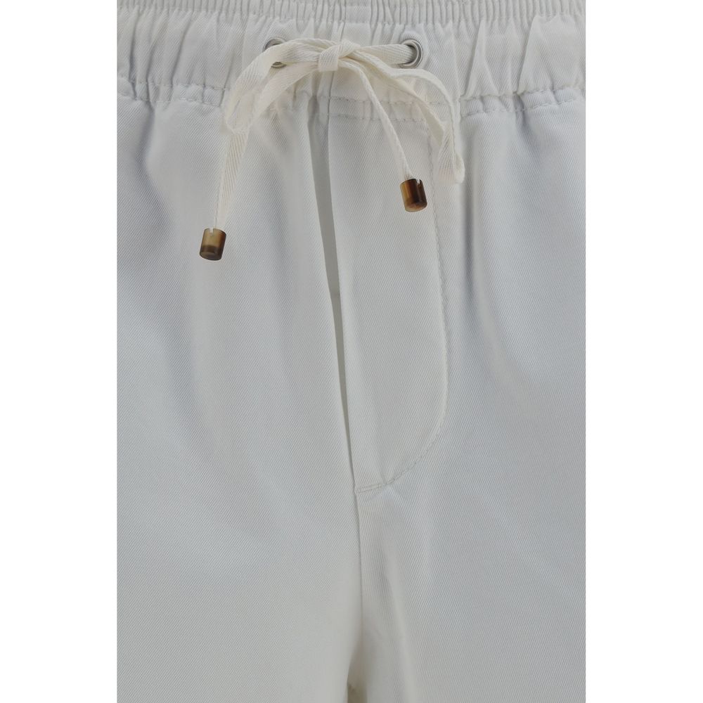 Men’s Brunello Cucinelli White Cotton Bermuda Shorts