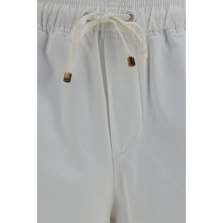 Men’s Brunello Cucinelli White Cotton Bermuda Shorts