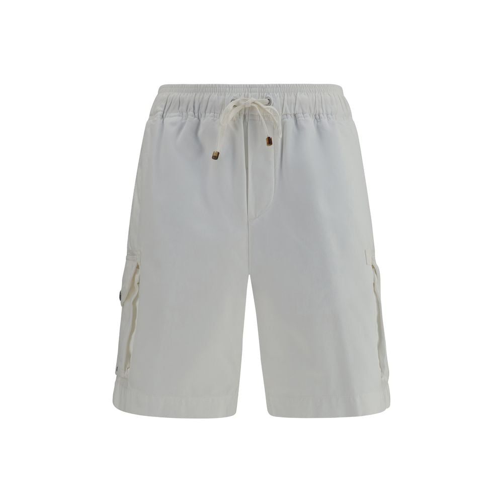 Men’s Brunello Cucinelli White Cotton Bermuda Shorts