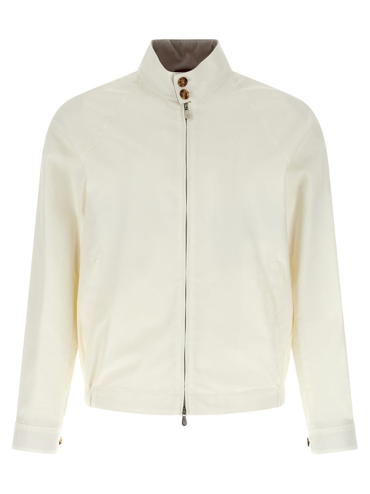 Men’s Brunello Cucinelli White Cotton Full-length Jacket