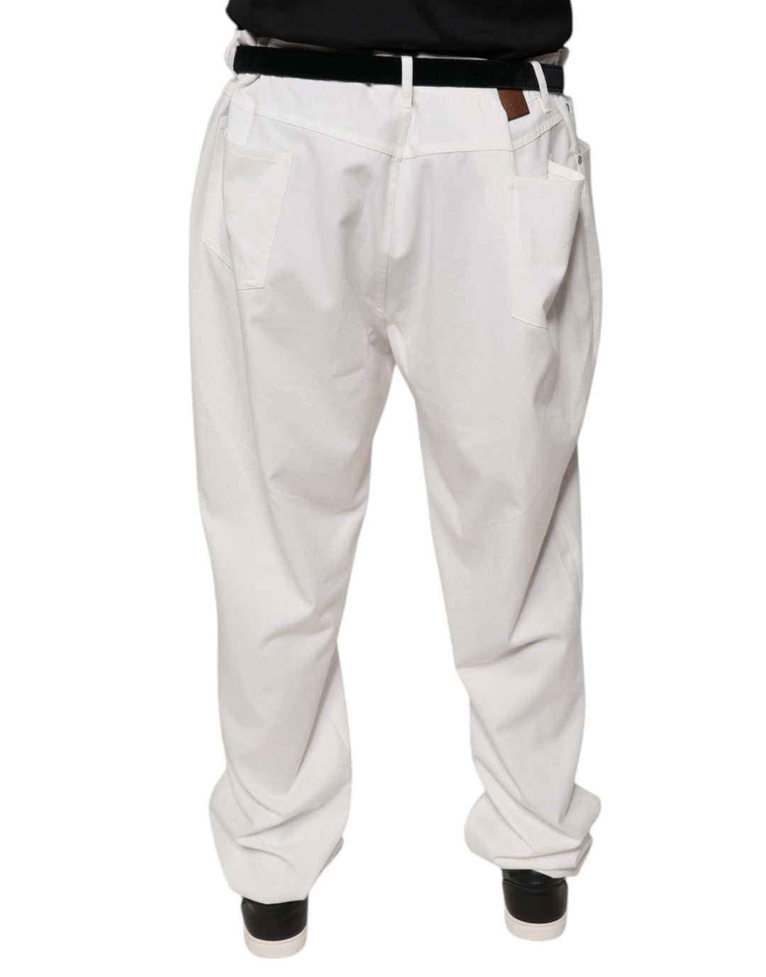 Men’s Brunello Cucinelli White Cotton Men Dress Tapered Pants