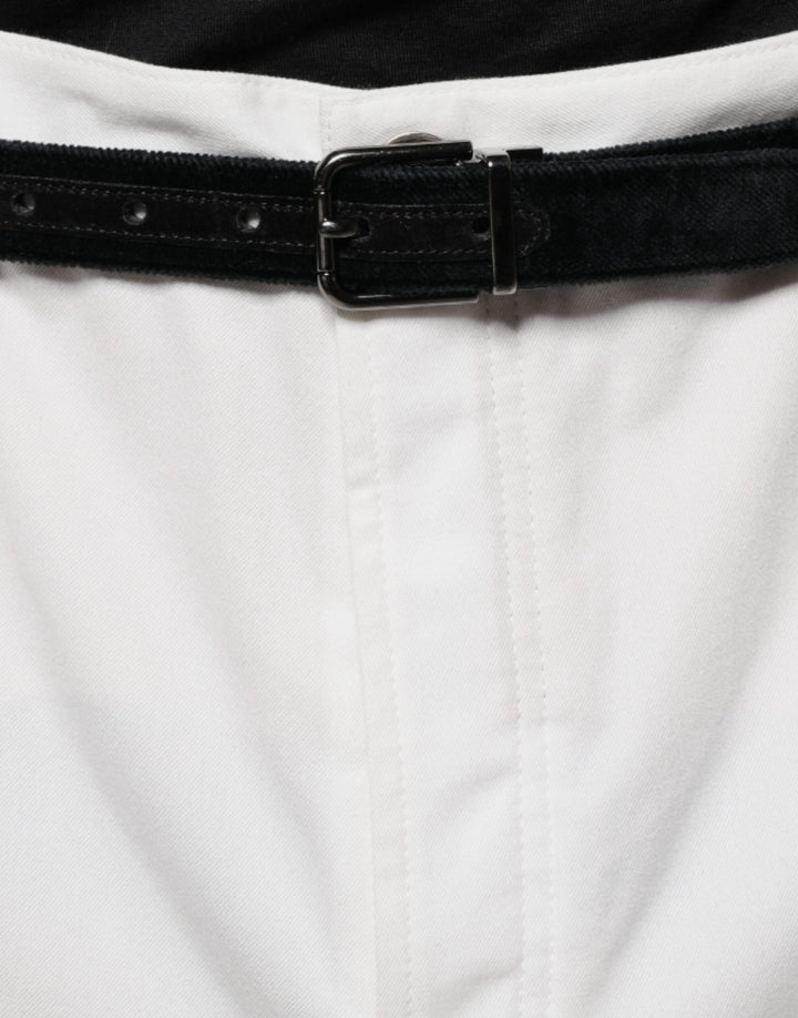 Men’s Brunello Cucinelli White Cotton Men Dress Tapered Pants