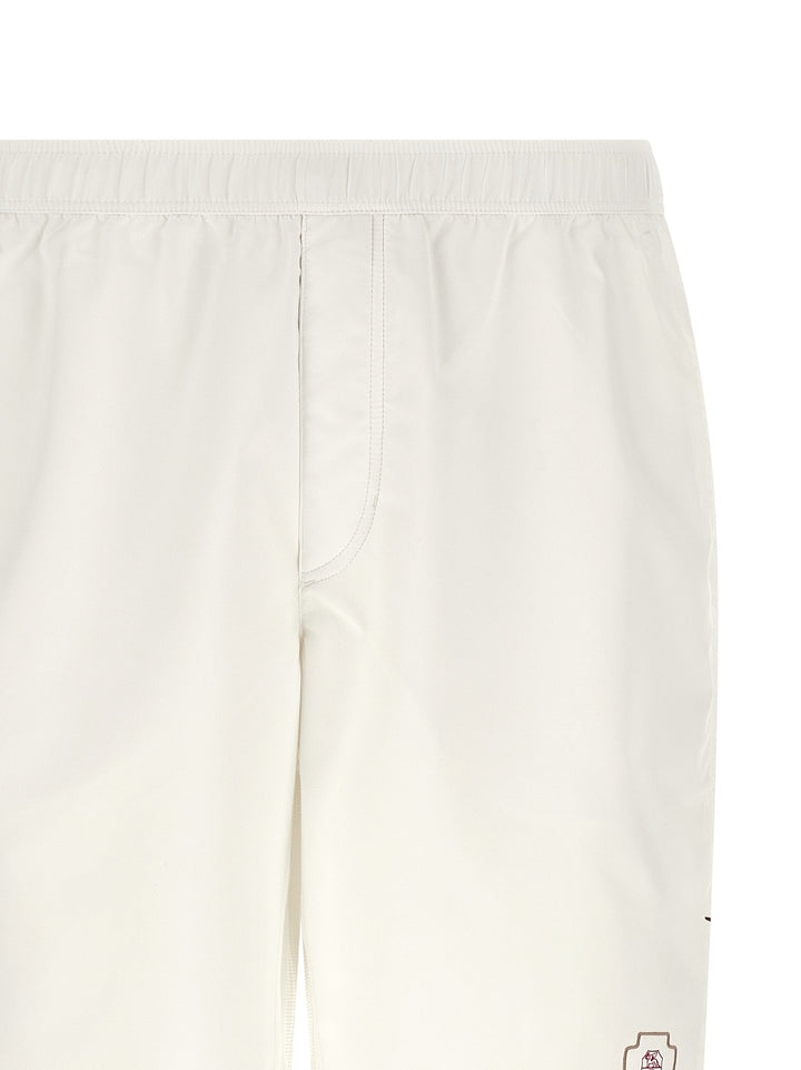 Brunello Cucinelli White Polyester Bermuda Shorts