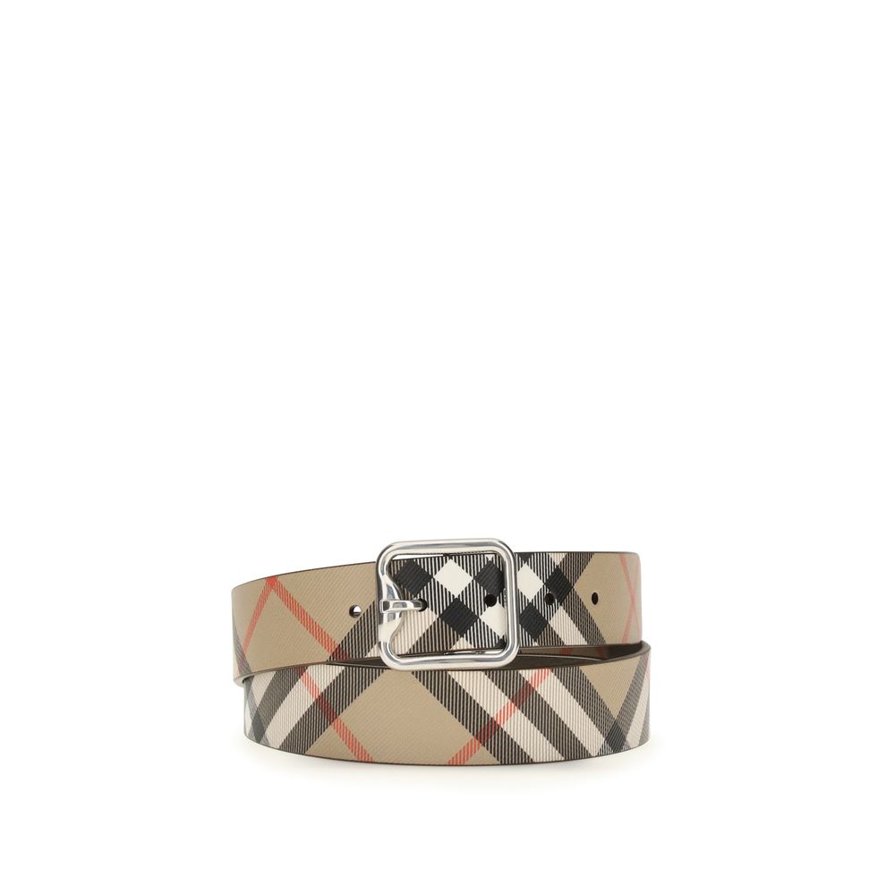 Burberry Beige Calf Leather Bos Taurus Regular Belt