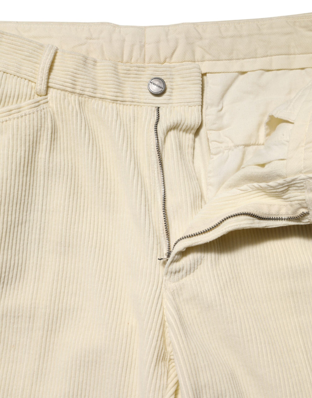 Men’s Burberry Beige Corduroy Cotton Straight Men Trouser Pants