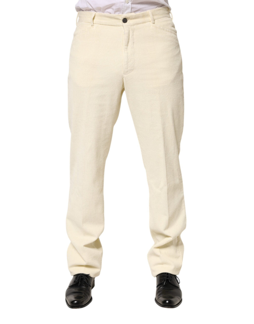 Men’s Burberry Beige Corduroy Cotton Straight Men Trouser Pants