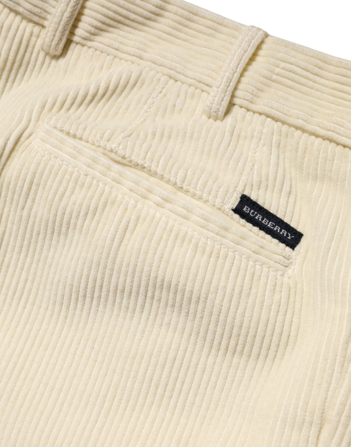 Men’s Burberry Beige Corduroy Cotton Straight Men Trouser Pants