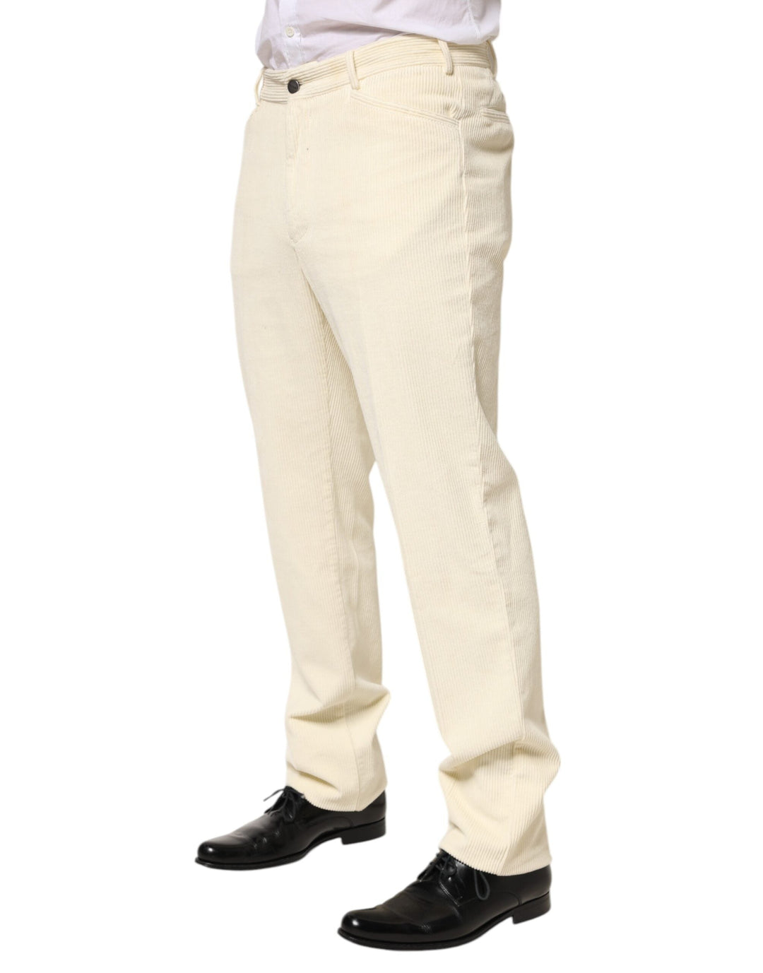 Men’s Burberry Beige Corduroy Cotton Straight Men Trouser Pants