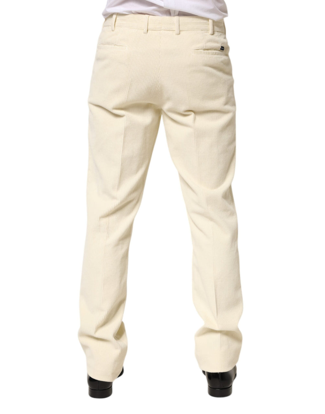 Men’s Burberry Beige Corduroy Cotton Straight Men Trouser Pants