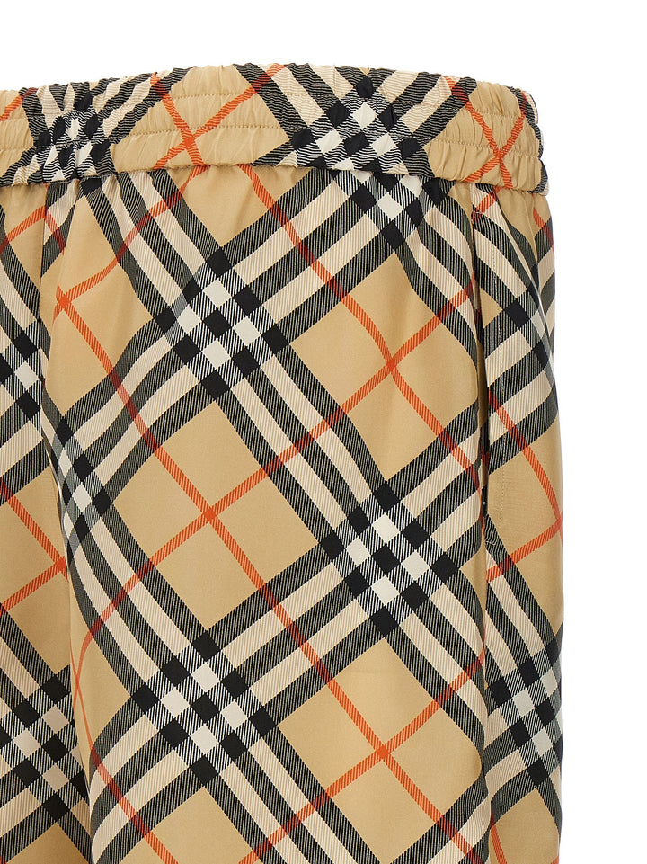Burberry Beige Satin Bermuda Shorts